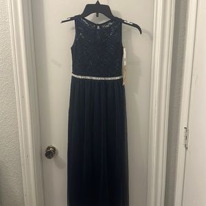 Emerald Sundae Navy Blue Formal Kids Dress